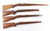 Lot of (4) Wood Rifle Stocks