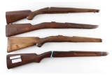 Lot of (4) Walnut Rifle Stocks