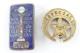 Lot of 2 service badges