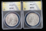 Lot of 2 Morgan Silver Dollars