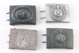 4 German WWII Enlisted Mans Belt Buckles