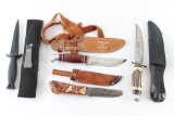 Lot of 4 Sheath Knives