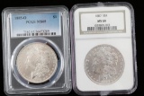 Lot of 2 Morgan Silver Dollars