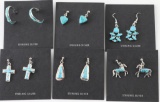 Lot of 6 Native American Earrings