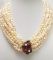 Beautiful Baroque Pearl and Tourmaline Necklace
