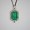 Spectacular 8.77 Emerald and Diamond Pendant