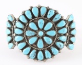 Navajo Turquoise Cluster Bracelet