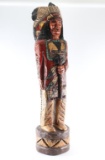 Carved Wooden Chief Statue