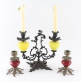 Collection of Two Antique Candle Sticks