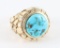 Men's Turquoise & Heavy Gold Ring