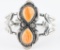 Navajo Coral Cuff Bracelet
