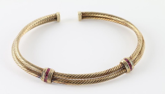 David Yurman Ruby & Gold Choker