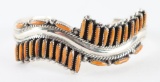 Hopi Spiny Oyster Pettit Point Cuff