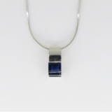 Sleek Designer Blue Sapphire Pendant