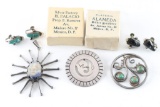 Lot Of Five Mexican Jewelry Items