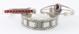 Lot of 3 Navajo Cuff Bracelets