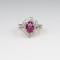 Striking High Quality Pink Sapphire and Diamond