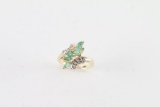 Ladies Emerald & Diamond Ring Set