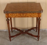 Antique Inlaid Game Table