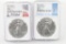 Lot of 2 Eagle Silver Dollars