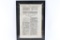 Framed Page of An Antique Bible