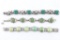 Lot of 3 Green Stone Bracelets