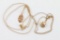 Lot of 2 Sleek 14Kt Gold Pendants on Chains