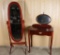 Cherry Wood Vanity With Mirror