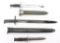 Lot of Two US Bayonets and Knife