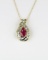 Alluring Ruby and Diamond Pendant