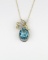 Whimsical Butterfly Blue Topaz and Diamond