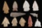 Lot Of ill Stone Point Arrow Heads