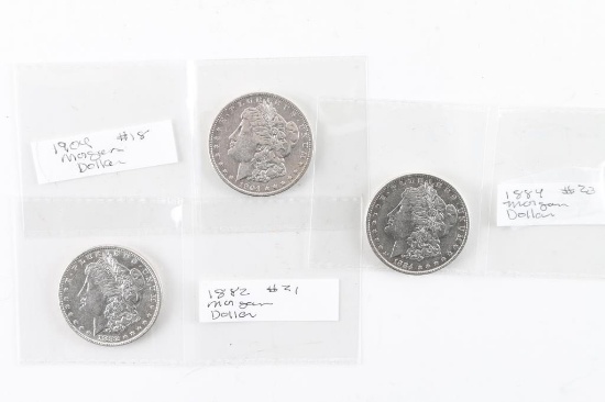 Lot of 3 Morgan Silver Dollars
