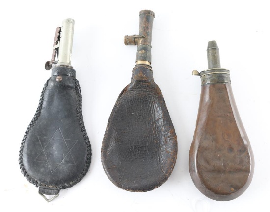 Lot Of Two Collector Powder Flask
