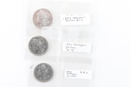 Lot of 3 Morgan Silver Dollars