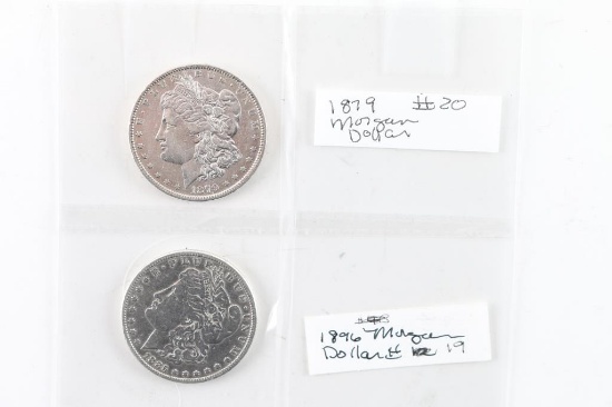 Lot of 2 Morgan Silver Dollars