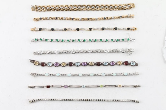 Lot of 9 Ladies Bracelets
