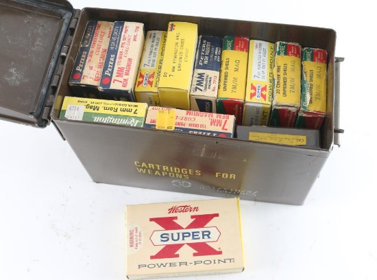 Lot of 7mm Rem Mag Ammo & Cases