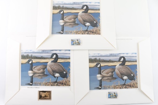 Lot of Three Habitat Waterfowl Duck Stamp Prints