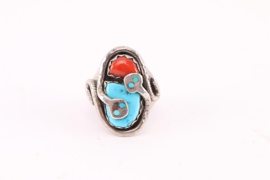 Effie C Zuni Snake Ring