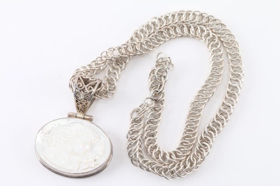 Mother of Pearl Cameo Pendant
