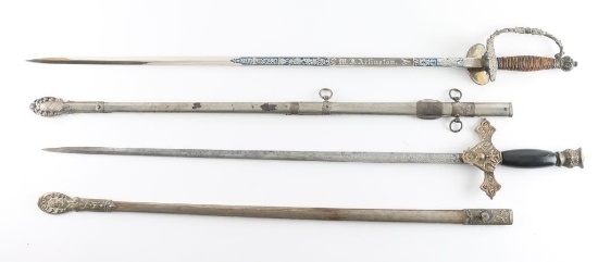 Two Vintage Fraternal Swords.