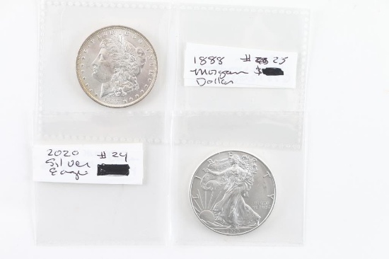 Lot of 2 Silver Dollars