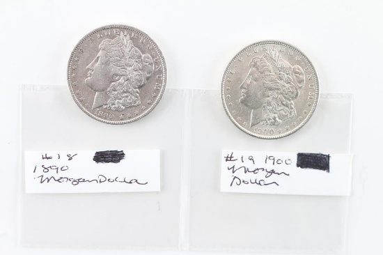 Lot of 2 Morgan Silver Dollars