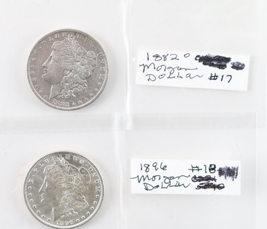 Lot of 2 Morgan Silver Dollars