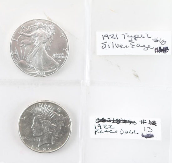 Lot of 2 Silver Dollars