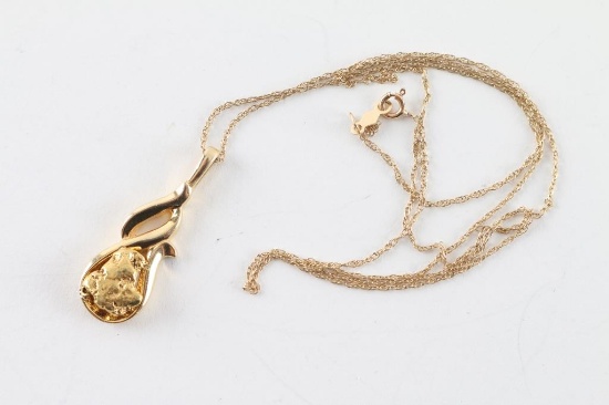 Gold Nugget Pendant