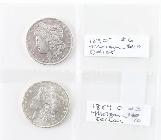 Lot of 2 Morgan Silver Dollars