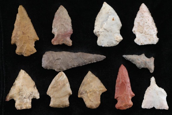Lot Of ill Stone Point Arrow Heads
