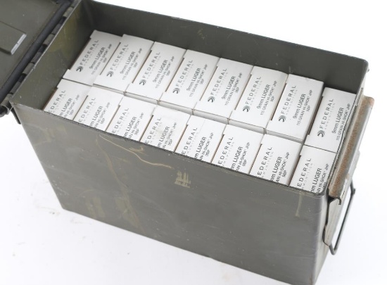 800 Rounds of Federal Hi-Shok 9mm JHP Ammo